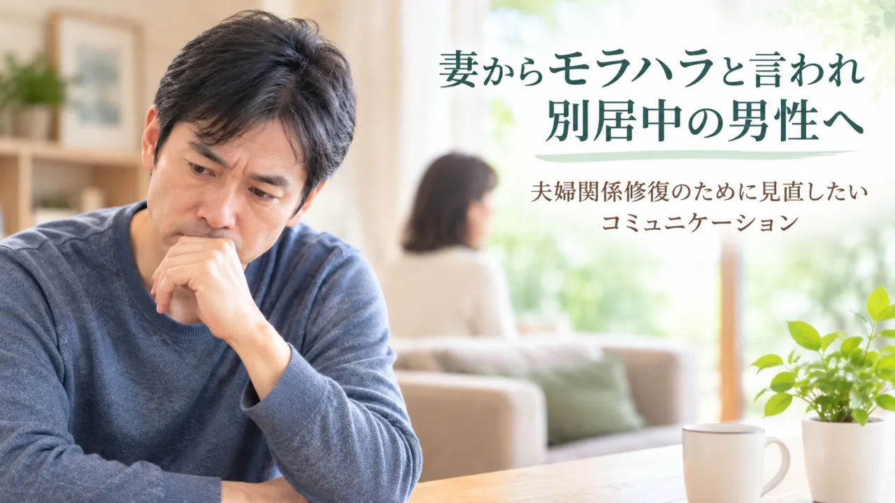 妻からモラハラと言われ別居中の男性へ|夫婦関係修復の方法【奈良・生駒市】